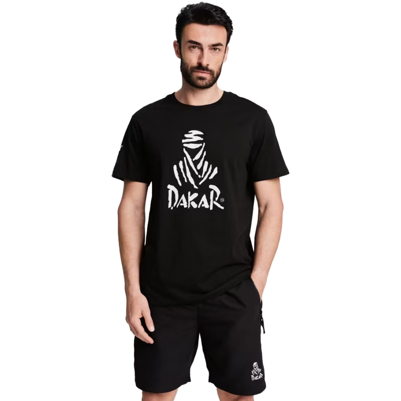 Marškinėliai Dakar DES LOGO25 juodi