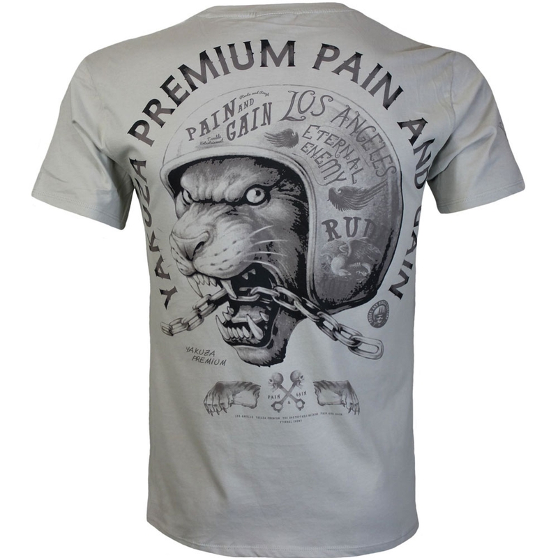 Marškinėliai Yakuza Premium 3919 pilki
