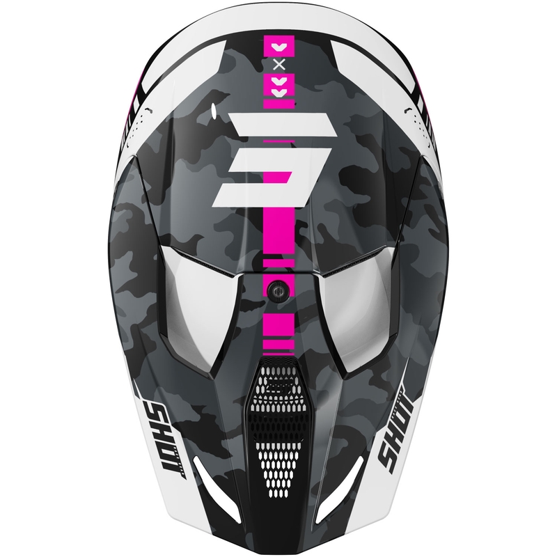 Vaikų motokroso šalmas Shot Furious Flash Glossy Pink