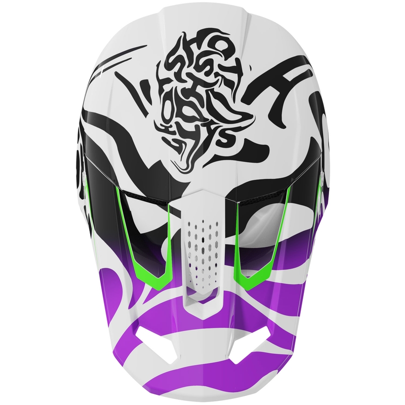 Vaikų motokroso šalmas Shot Ghost purple