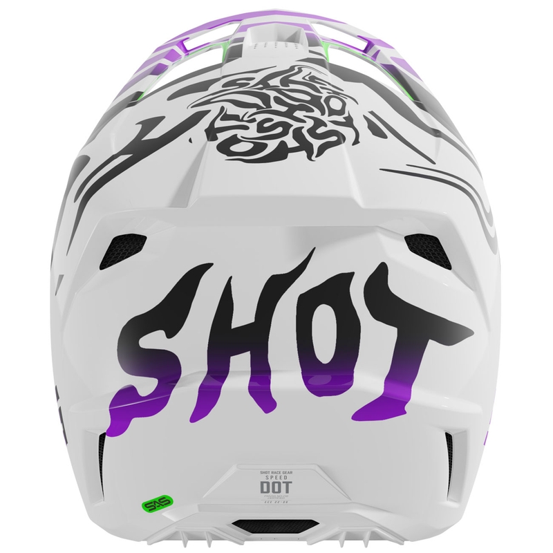 Vaikų motokroso šalmas Shot Ghost purple