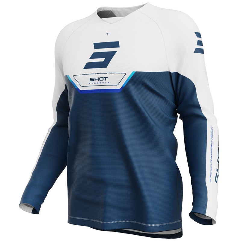 Vaikiški motokroso marškinėliai Shot Draw Daytona blue