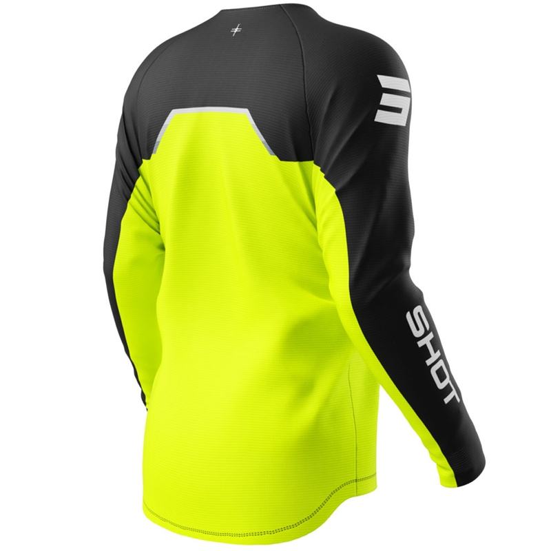 Vaikiški motokroso marškinėliai Shot Draw Daytona fluo yellow