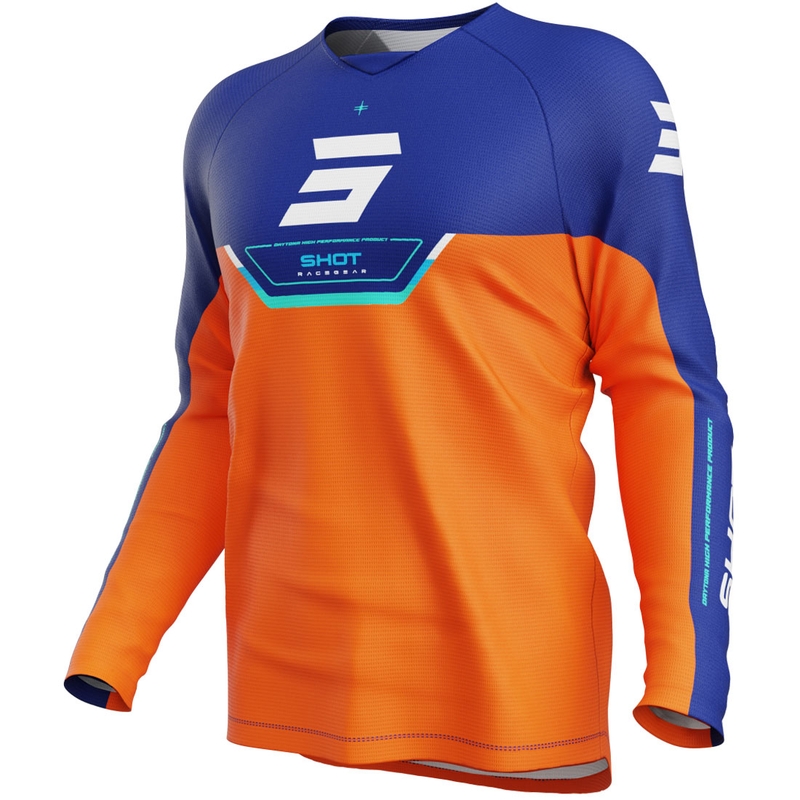 Vaikiški motokroso marškinėliai Shot Draw Daytona orange