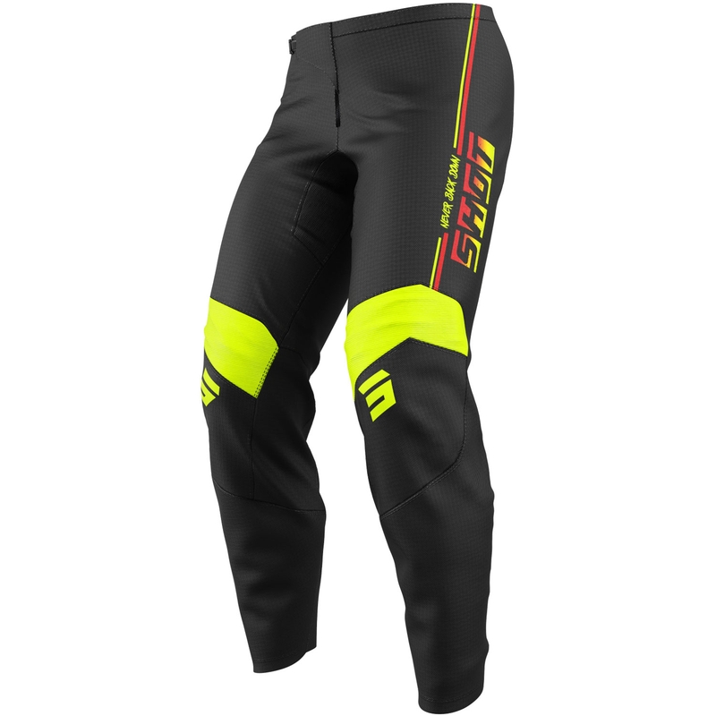 Vaikų motokroso kelnės Shot Draw Block Fluo Yellow