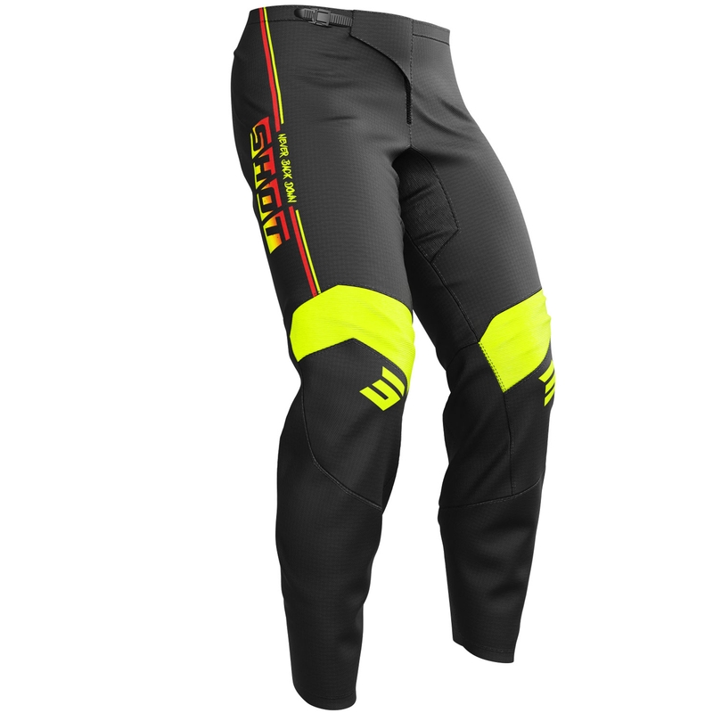 Vaikų motokroso kelnės Shot Draw Block Fluo Yellow