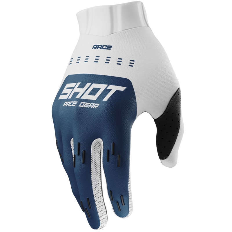 Vaikiškos motokroso pirštinės Shot Race Evo petrol blue