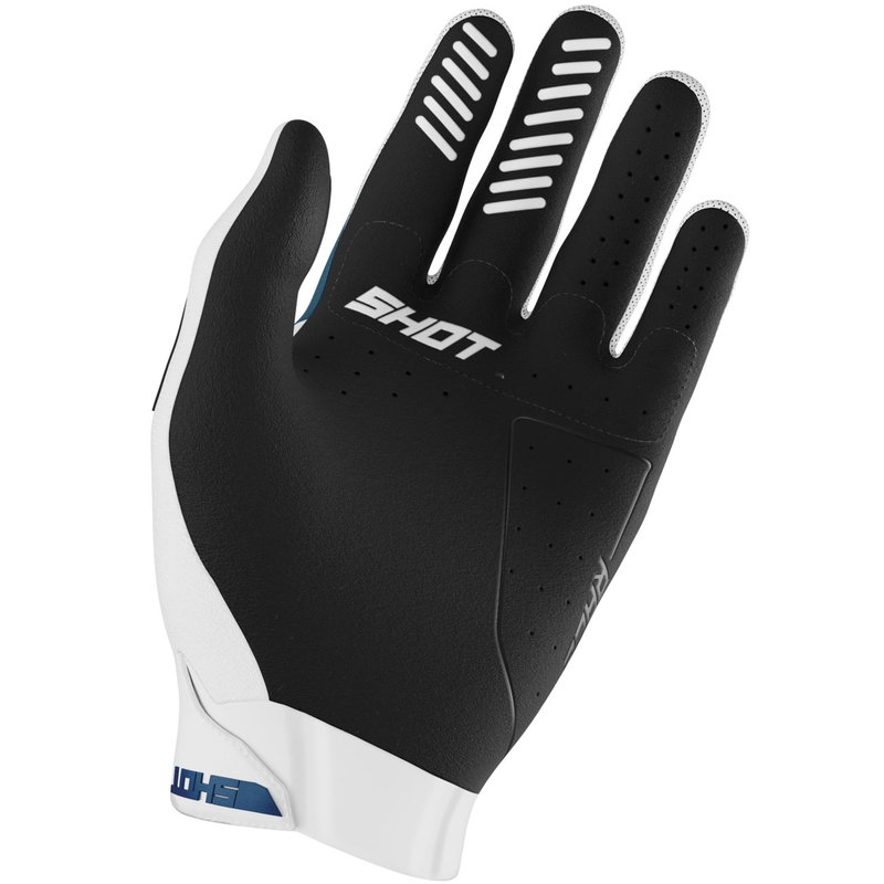 Vaikiškos motokroso pirštinės Shot Race Evo petrol blue