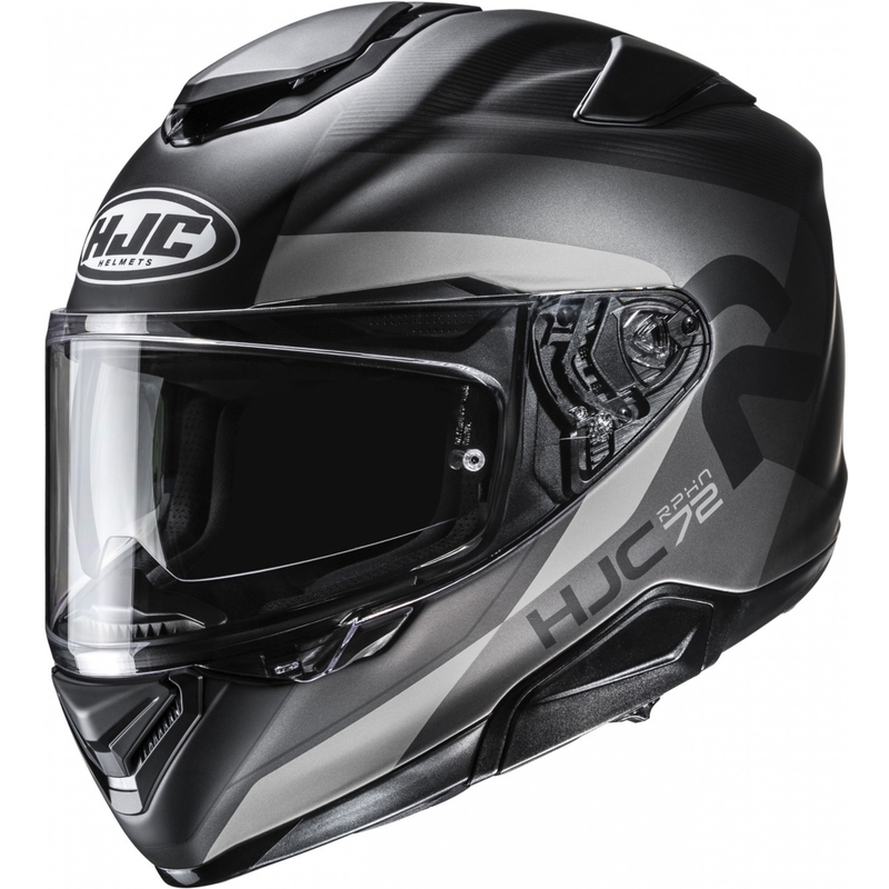 Integruotas motociklininko šalmas HJC RPHA 72 Phyta MC5SF juodai pilkas