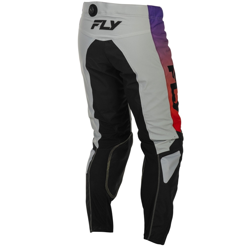 Motokroso kelnės FLY Racing - JAV Kinetic pilka-raudona-violetinė-juoda