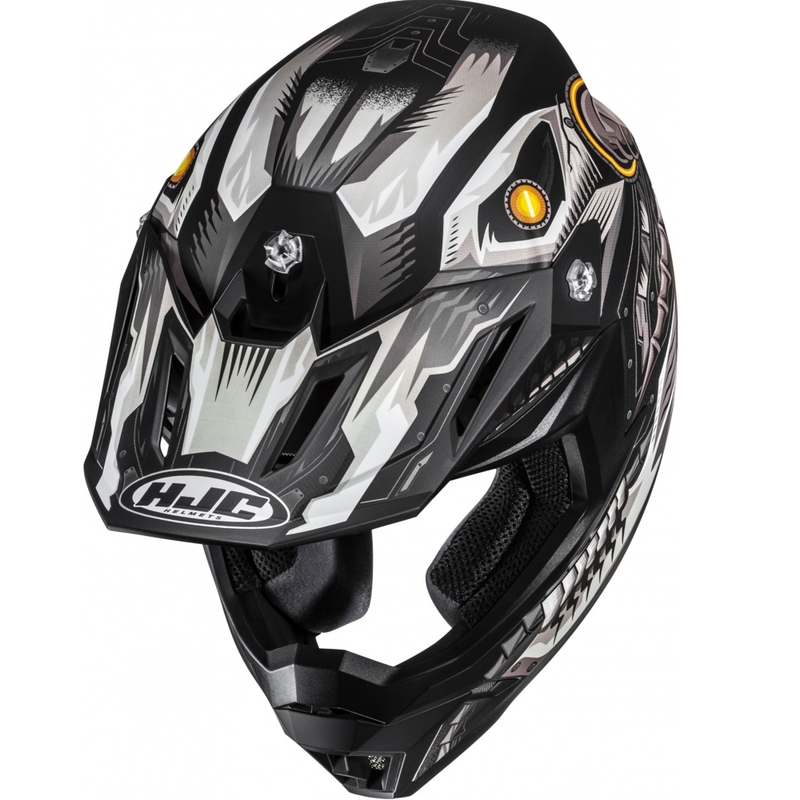 Motokroso šalmas HJC C50 Mecha Beast MC5SF juodai pilkas
