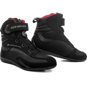 Moteriški motociklininkų batai Shima Exo Vented Black-Grey-Red