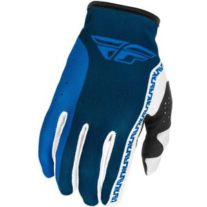 Motokroso pirštinės FLY Racing - USA Lite mėlynos ir baltos spalvos
