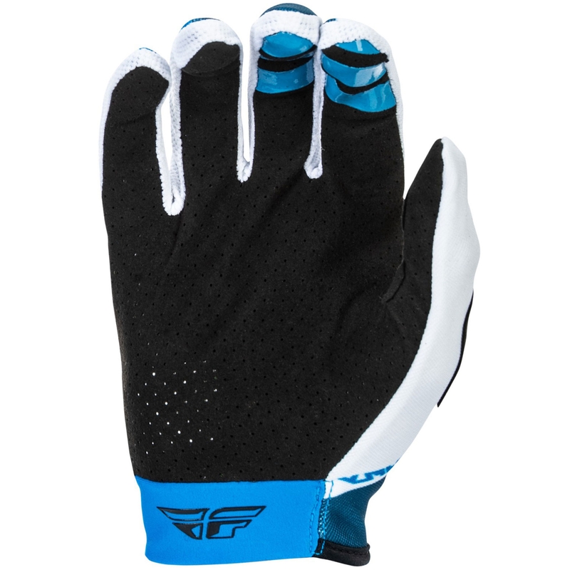 Motokroso pirštinės FLY Racing - USA Lite mėlynos ir baltos spalvos