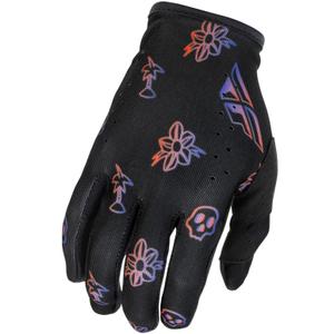 Motokroso pirštinės FLY Racing - USA Lite Outline juoda-raudona-violetinė
