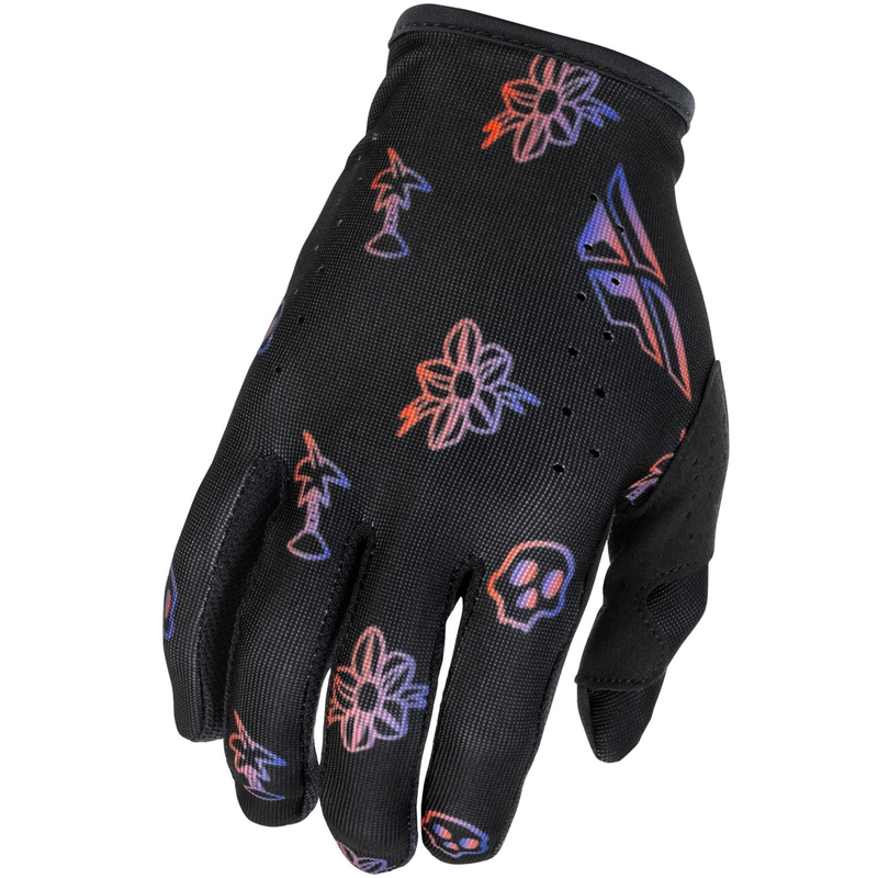 Motokroso pirštinės FLY Racing - USA Lite Outline juoda-raudona-violetinė