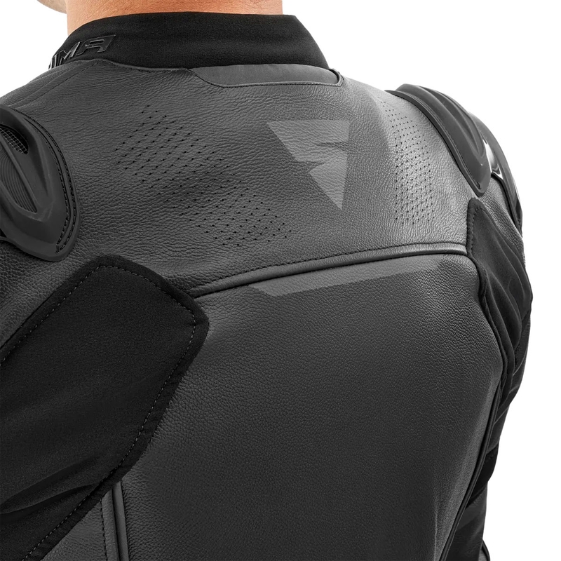 "Shima Bandit 2.0" juoda odinė motociklininko striukė
