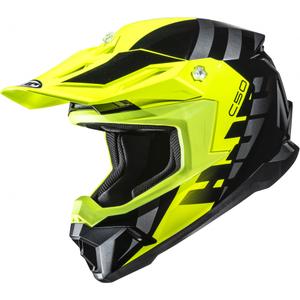 Motokroso šalmas HJC C50 Mirage MC3H juodas-fluo geltonas-pilkas