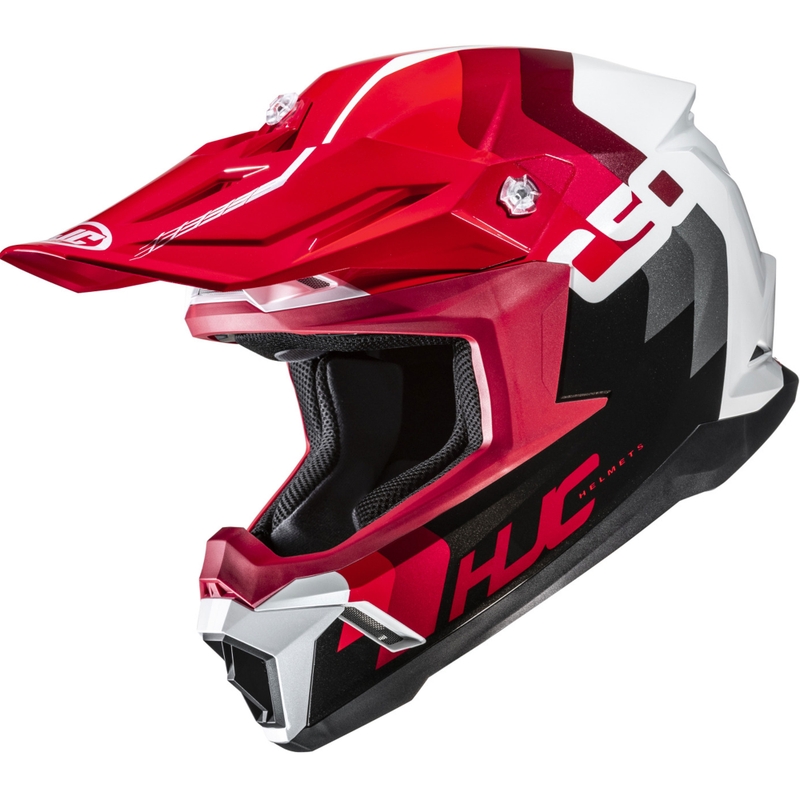 Motokroso šalmas HJC C50 Primal MC1 juodas-raudonas-baltas