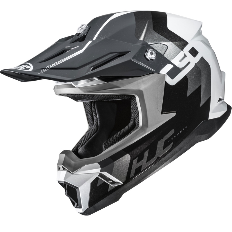 Motokroso šalmas HJC C50 Primal MC5 juoda-pilka-balta