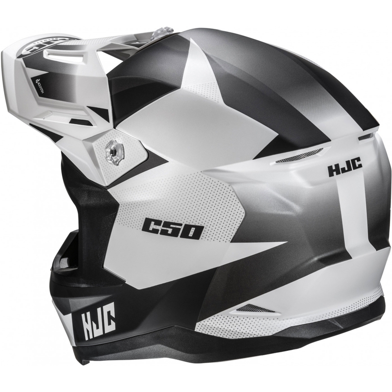Motokroso šalmas HJC C50 Slide MC10SF juodai baltas