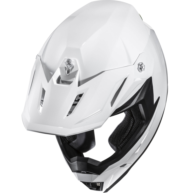 Motokroso šalmas HJC C50 Solid pearl white