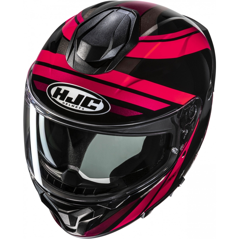 Integruotas motociklininko šalmas HJC C71 Faber MC1 juodas-raudonas