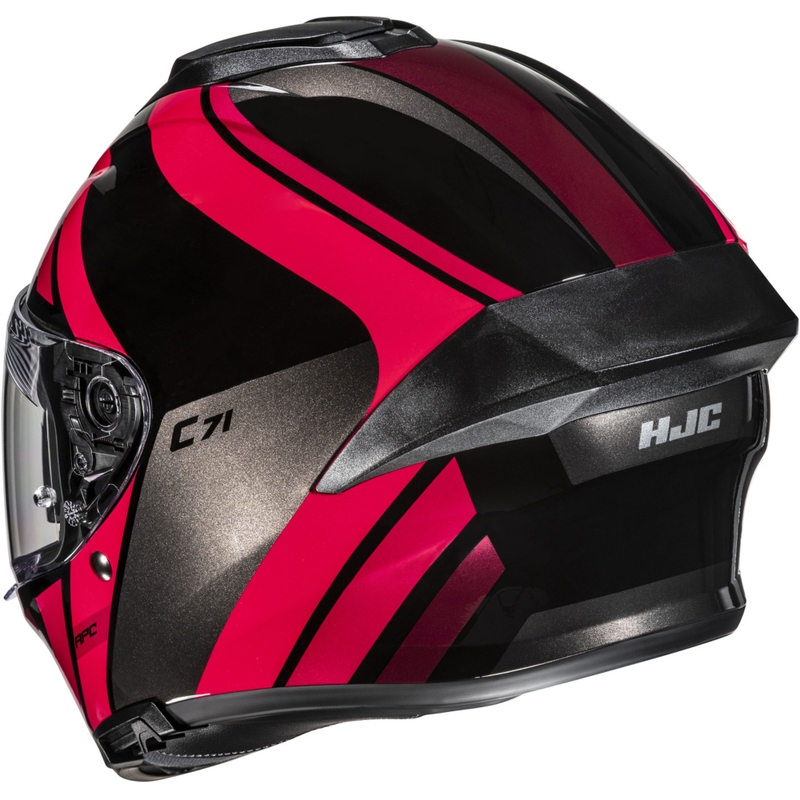Integruotas motociklininko šalmas HJC C71 Faber MC1 juodas-raudonas