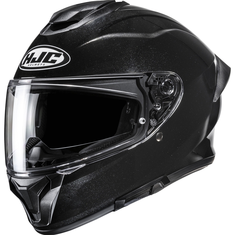 HJC C71 Solid metallic black integralus motociklininko šalmas