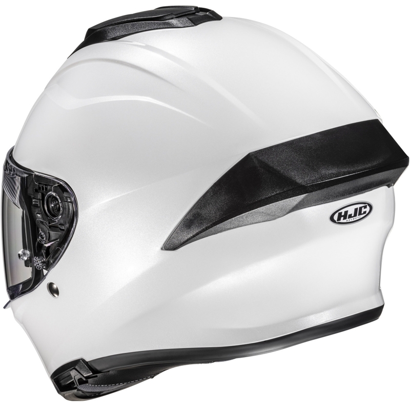 HJC C71 Solid pearl white integralus motociklininko šalmas