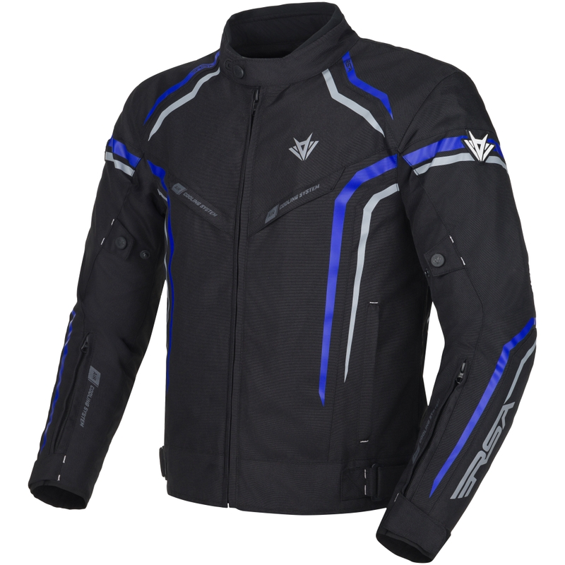 Motociklininko striukė RSA Compact 2 black-grey-blue