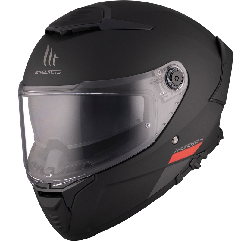 Uždaras motociklo šalmas MT FF118SV Thunder 4 SV juodas matinis