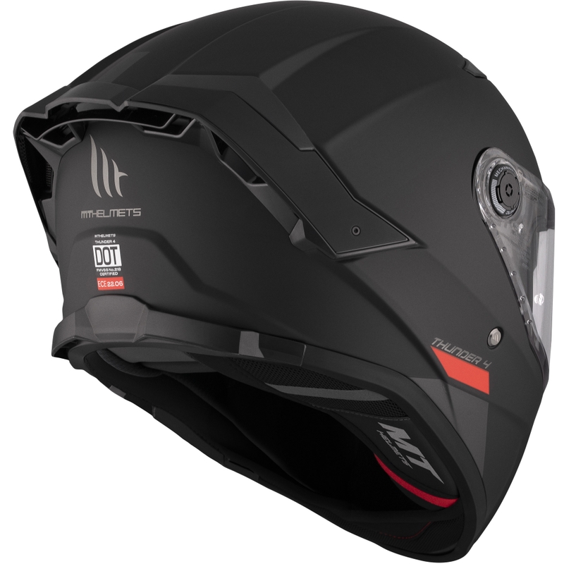 Uždaras motociklo šalmas MT FF118SV Thunder 4 SV juodas matinis