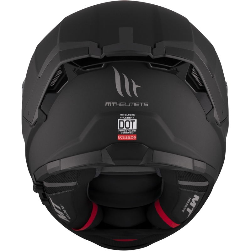 Uždaras motociklo šalmas MT FF118SV Thunder 4 SV juodas matinis