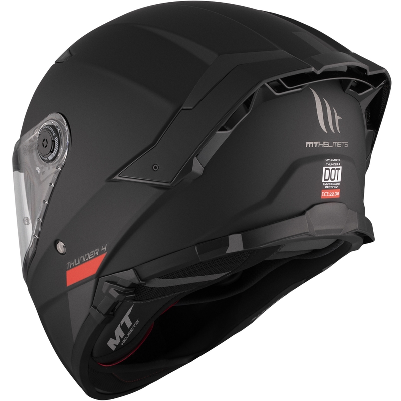 Uždaras motociklo šalmas MT FF118SV Thunder 4 SV juodas matinis