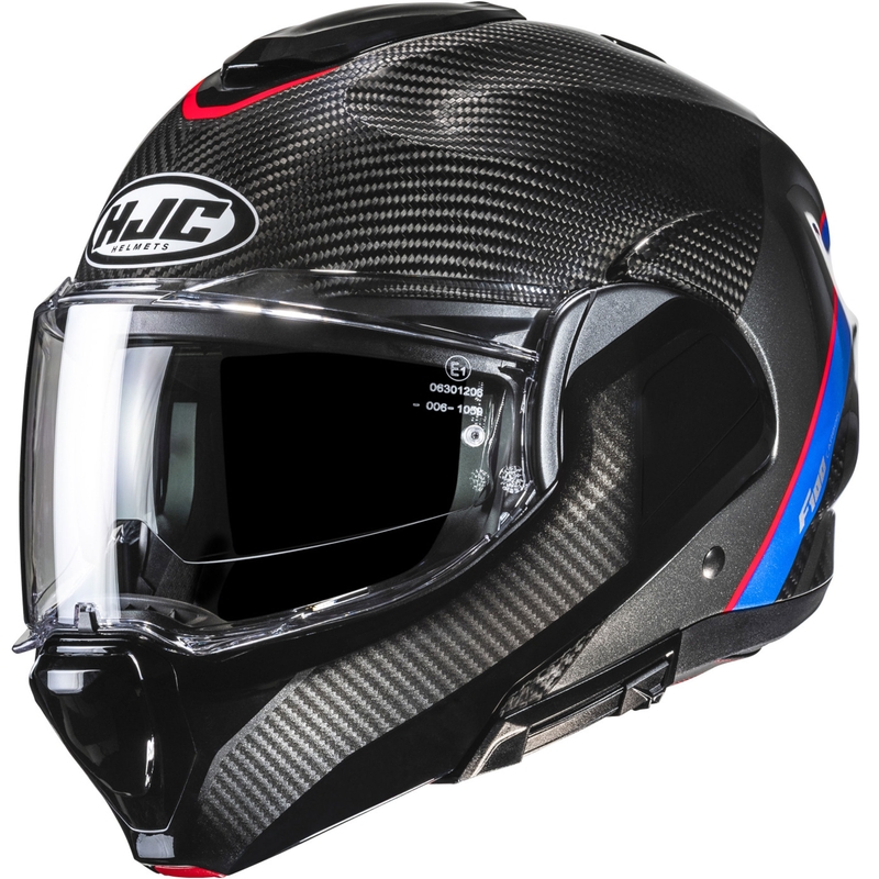 HJC F100 Carbon Tent Motociklininko šalmas MC21 juoda-mėlyna-raudona