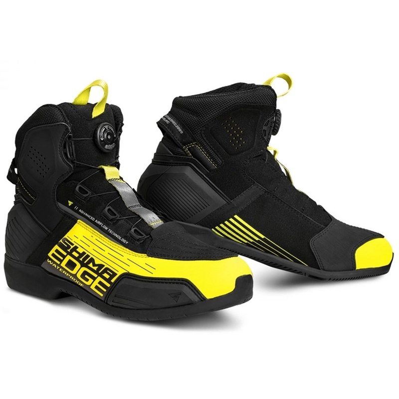 "Shima Edge WP" juodai-fluo geltoni motociklininko batai