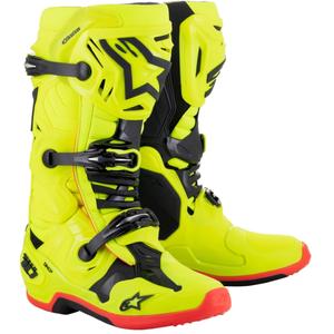 Alpinestars Tech 10 Yellow Fluo Black Fluo Motociklininko batai