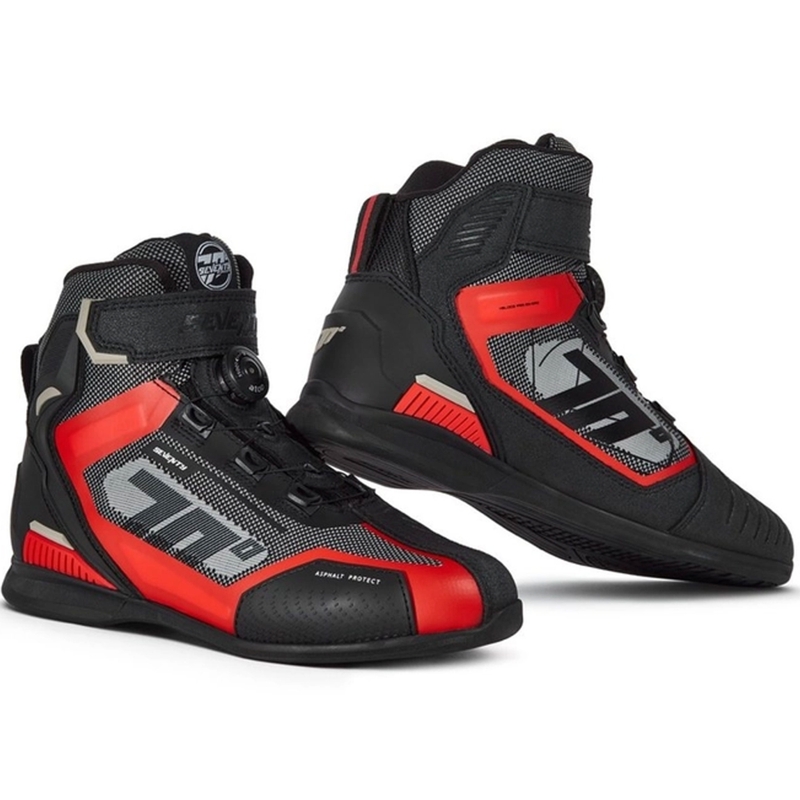Motociklininko batai SEVENTY DEGREES SD-BR3 Veloce PRO juodai raudoni