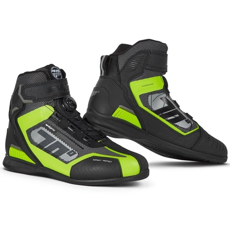Motociklininko batai SEVENTY DEGREES SD-BR3 Veloce PRO black-fluo yellow