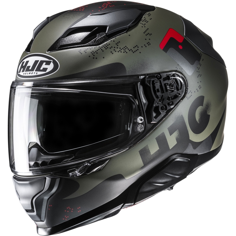 Integruotas motociklininko šalmas HJC F71 Faco MC1SF chaki-juodas