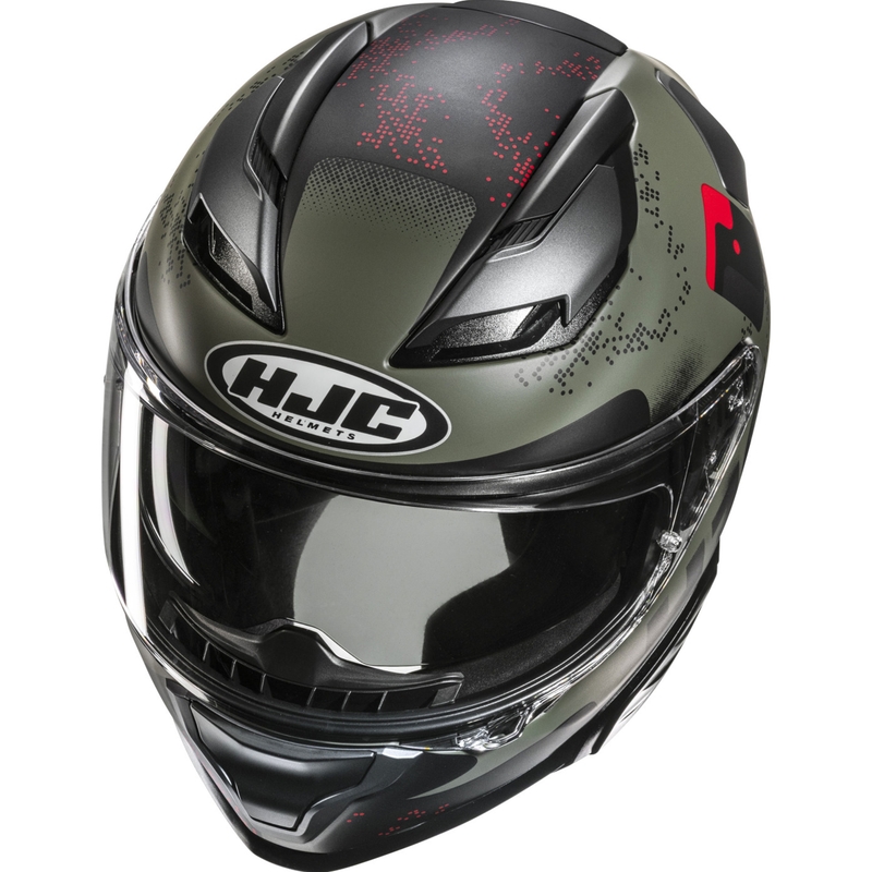 Integruotas motociklininko šalmas HJC F71 Faco MC1SF chaki-juodas