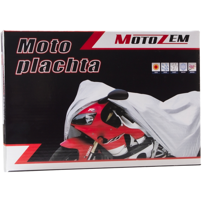 MotoZem tentas motociklui - sidabrinis