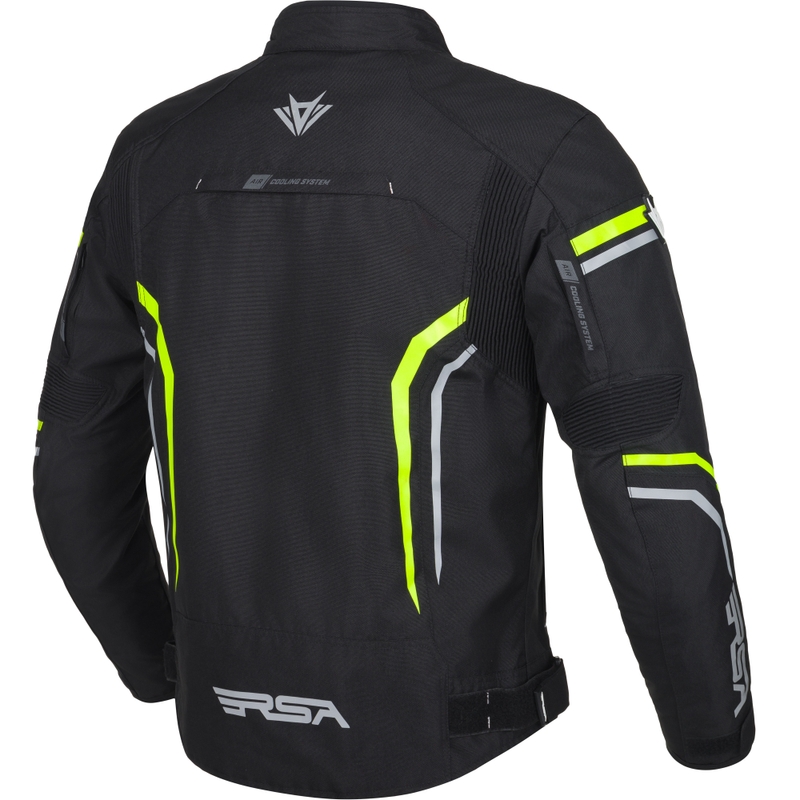 Motociklininko striukė RSA Compact 2 black-grey-fluo yellow