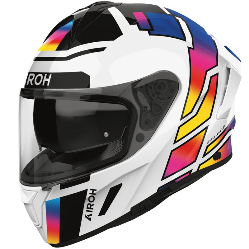 Integruotas motociklininko šalmas Airoh SPARK 2 Livery blizgus vaivorykštinis