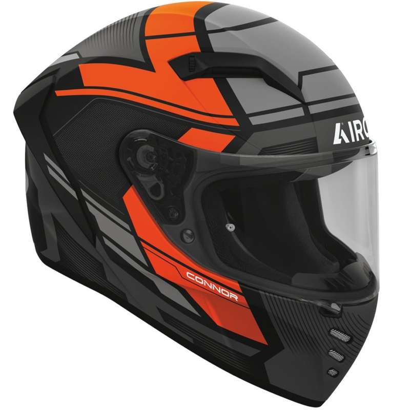 Integruotas motociklininko šalmas Airoh CONNOR Ego matinis oranžinis