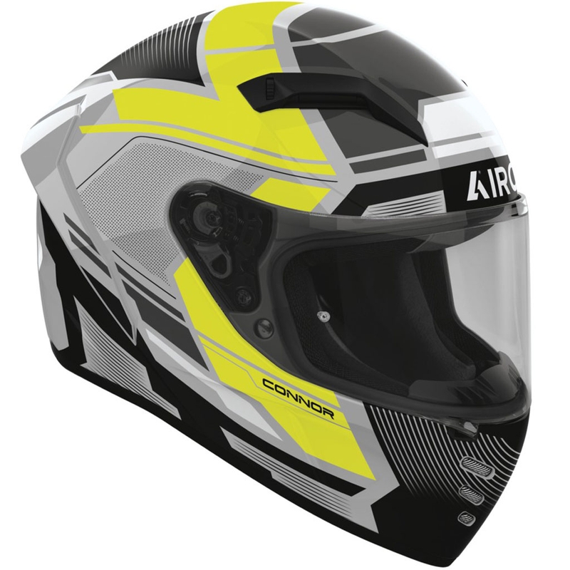 Integruotas motociklininko šalmas Airoh CONNOR Ego shiny fluo yellow