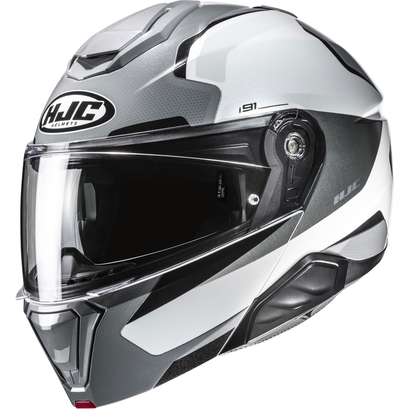 HJC i91 Felio MC5 motociklininko šalmas pilkos ir baltos spalvos