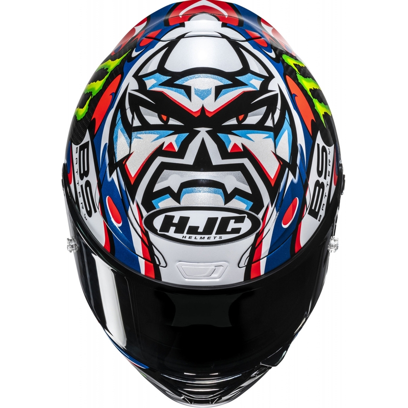 Integruotas motociklininko šalmas HJC RPHA 1 V2 CARBON Quartararo Le Mans III MC25 multicolor
