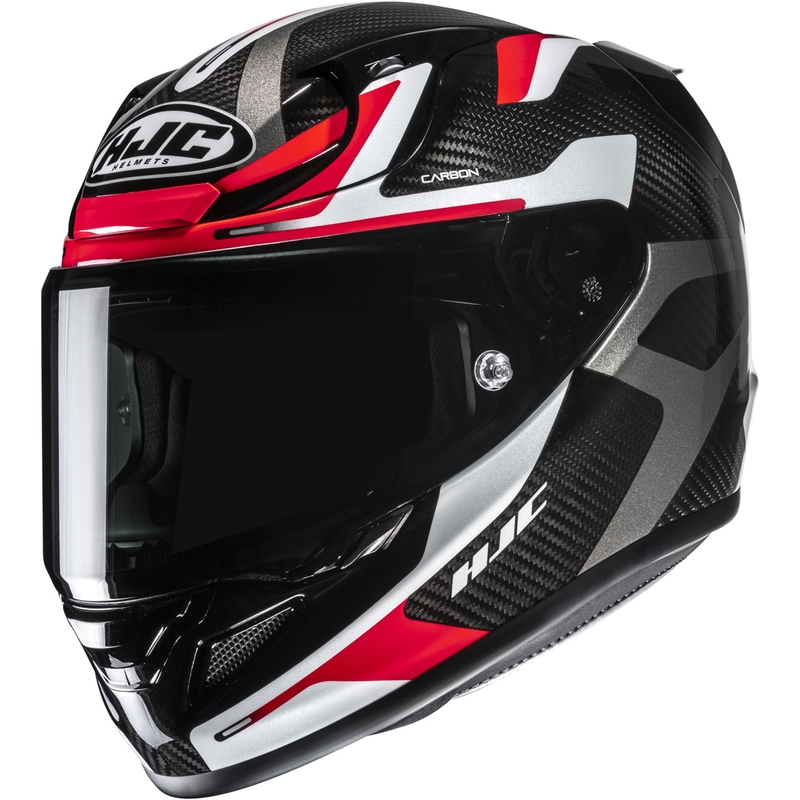 Integruotas motociklininko šalmas HJC RPHA 12 CARBON Xentra MC1 juoda-balta-raudona